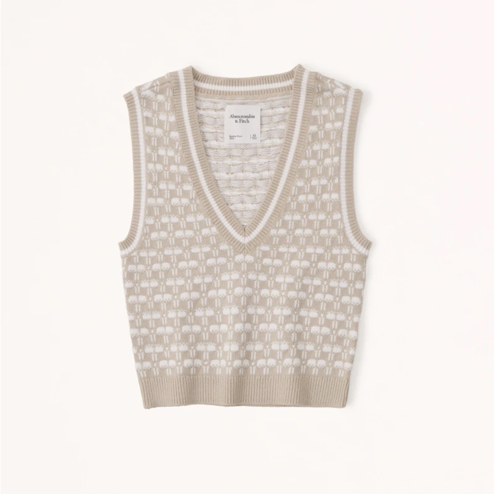 Abercrombie Slim Cropped V-Neck Sweater Vest / Women L